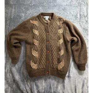 Vintage Alexa Grace Cardigan/Jacket Wool Blend Heavy Knit Full Lined Size XL